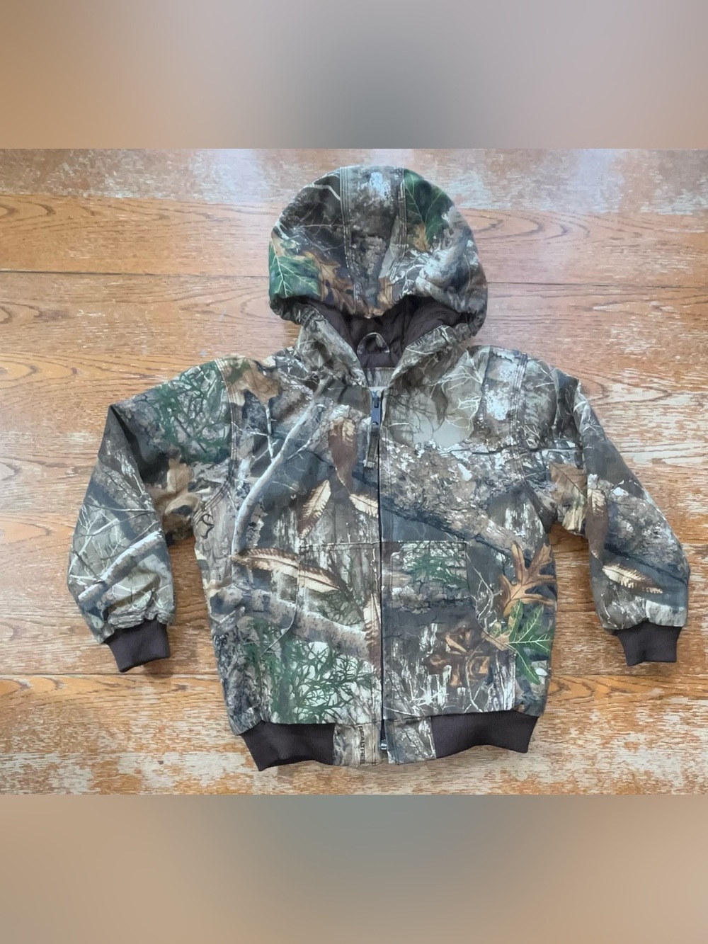 Blue Mountain x Realtree Leaf Camo Quilt-Lined Jacket Insulated Size Small Youth